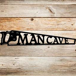 Saw Blade - Hand with Man Cave